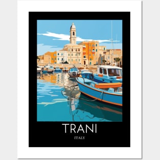 A Pop Art Travel Print of Trani - Italy Posters and Art